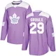Men's Bo Groulx Toronto Maple Leafs ＃29 Authentic Purple Fights Cancer Practice Jersey