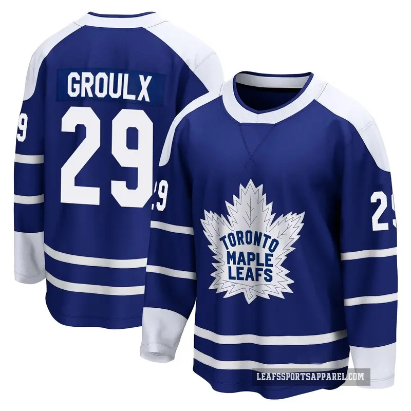 Men's Bo Groulx Toronto Maple Leafs ＃29 Breakaway Royal Special Edition 2.0 Jersey