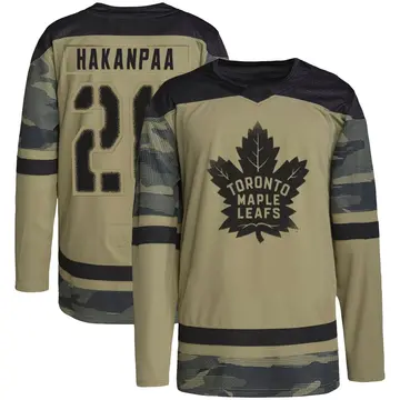 Men's Jani Hakanpaa Toronto Maple Leafs ＃28 Authentic Camo Military Appreciation Practice Jersey