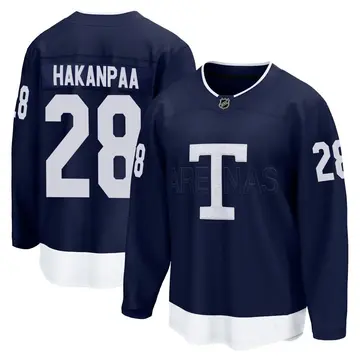 Men's Jani Hakanpaa Toronto Maple Leafs ＃28 Breakaway Navy 2022 Heritage Classic Jersey