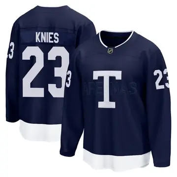 Men's Matthew Knies Toronto Maple Leafs ＃23 Breakaway Navy 2022 Heritage Classic Jersey