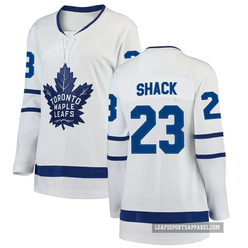 Women's Eddie Shack Toronto Maple Leafs ＃23 Breakaway White Away Jersey