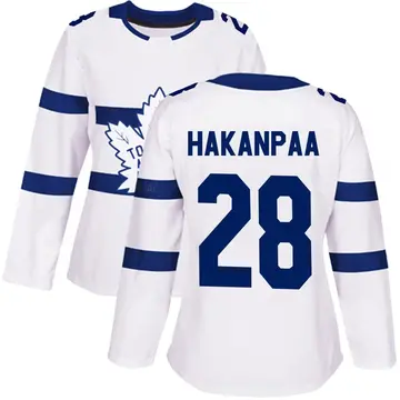 Women's Jani Hakanpaa Toronto Maple Leafs ＃28 Authentic White 2018 Stadium Series Jersey