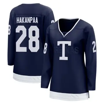 Women's Jani Hakanpaa Toronto Maple Leafs ＃28 Breakaway Navy 2022 Heritage Classic Jersey