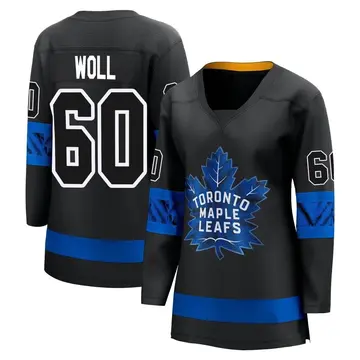 Women's Joseph Woll Toronto Maple Leafs ＃60 Breakaway Black Alternate Premier Jersey
