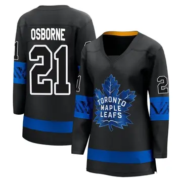 Women's Mark Osborne Toronto Maple Leafs ＃21 Breakaway Black Alternate Premier Jersey