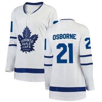 Women's Mark Osborne Toronto Maple Leafs ＃21 Breakaway White Away Jersey