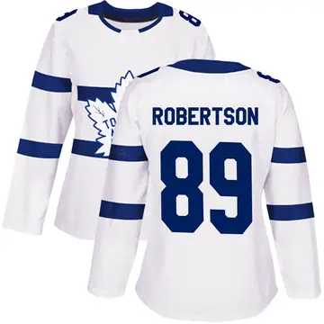 Women's Nicholas Robertson Toronto Maple Leafs ＃89 Authentic White 2018 Stadium Series Jersey