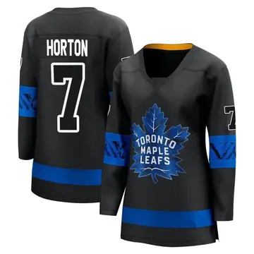 Women's Tim Horton Toronto Maple Leafs ＃7 Breakaway Black Alternate Premier Jersey