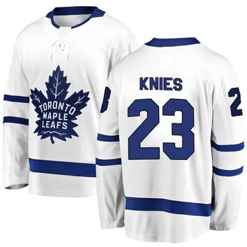 Youth Matthew Knies Toronto Maple Leafs ＃23 Breakaway White Away Jersey