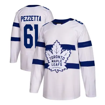 Youth Michael Pezzetta Toronto Maple Leafs ＃61 Authentic White 2018 Stadium Series Jersey