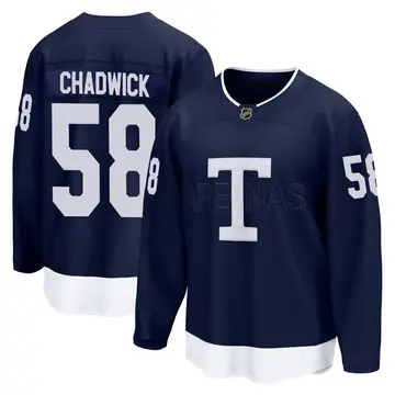 Youth Noah Chadwick Toronto Maple Leafs ＃58 Breakaway Navy 2022 Heritage Classic Jersey